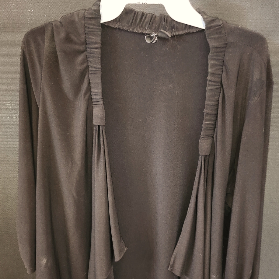 Black Polyester Lightweight Jacket/Wrap